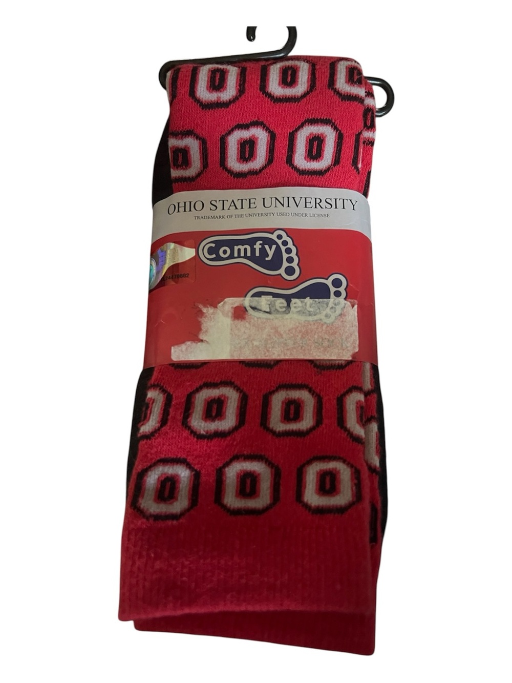 Comfy Ohio State University Red Athletic Crew Socks
